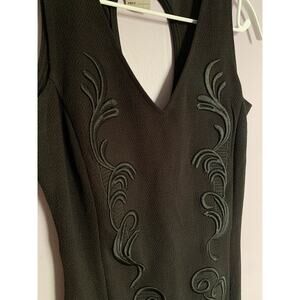 NWT Symphony / bodycon /‎ little black dress / embroidered / fitted / medium